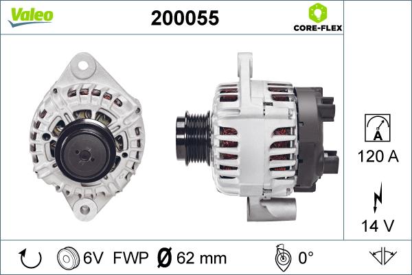 Valeo 200055 - Generator alexcarstop-ersatzteile.com