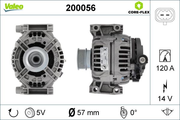 Valeo 200056 - Generator alexcarstop-ersatzteile.com