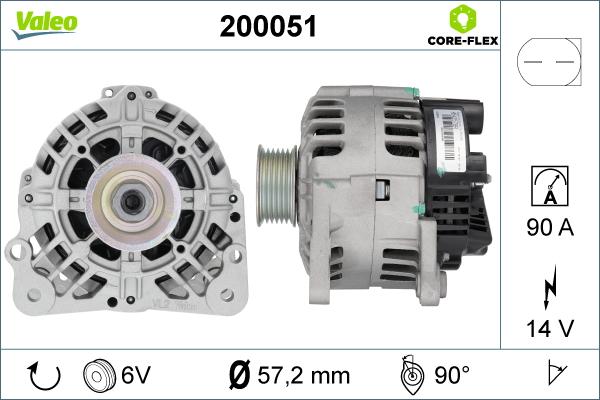 Valeo 200051 - Generator alexcarstop-ersatzteile.com