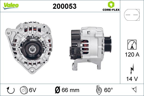 Valeo 200053 - Generator alexcarstop-ersatzteile.com