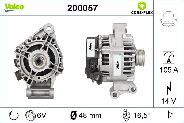 Valeo 200057 - Generator alexcarstop-ersatzteile.com