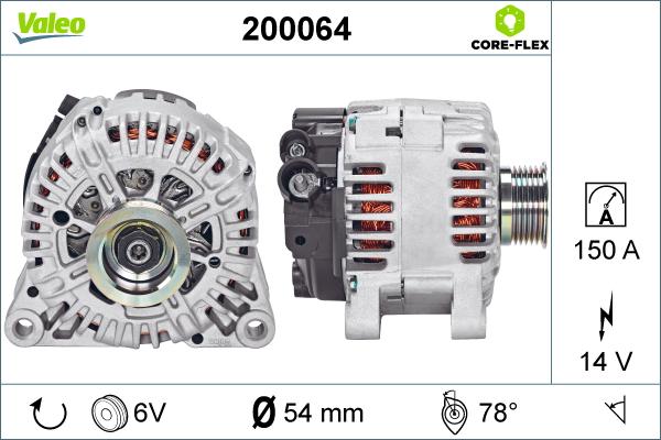 Valeo 200064 - Generator alexcarstop-ersatzteile.com