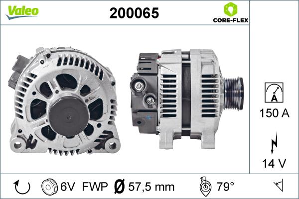 Valeo 200065 - Generator alexcarstop-ersatzteile.com