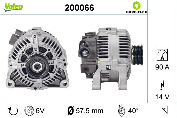 Valeo 200066 - Generator alexcarstop-ersatzteile.com