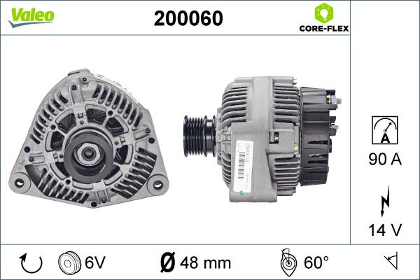 Valeo 200060 - Generator alexcarstop-ersatzteile.com