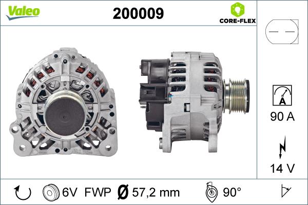 Valeo 200009 - Generator alexcarstop-ersatzteile.com