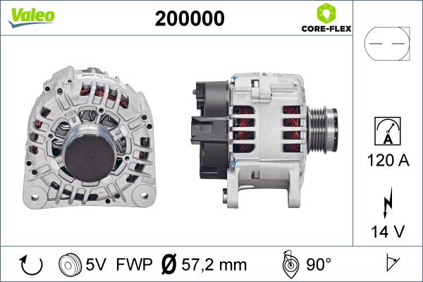 Valeo 200000 - Generator alexcarstop-ersatzteile.com