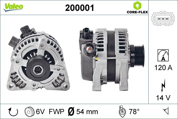 Valeo 200001 - Generator alexcarstop-ersatzteile.com