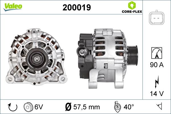 Valeo 200019 - Generator alexcarstop-ersatzteile.com