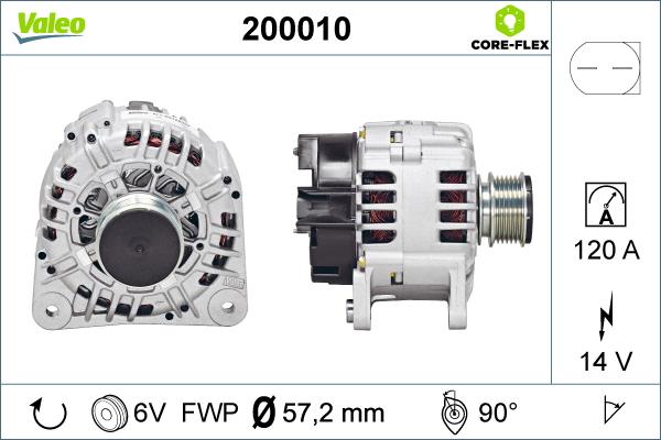 Valeo 200010 - Generator alexcarstop-ersatzteile.com