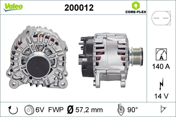 Valeo 200012 - Generator alexcarstop-ersatzteile.com