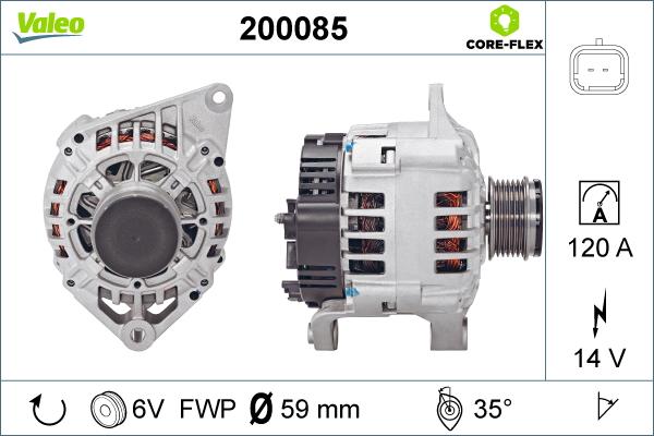 Valeo 200085 - Generator alexcarstop-ersatzteile.com