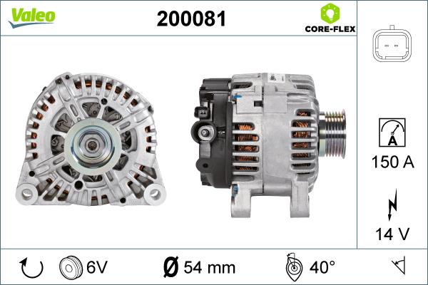 Valeo 200081 - Generator alexcarstop-ersatzteile.com