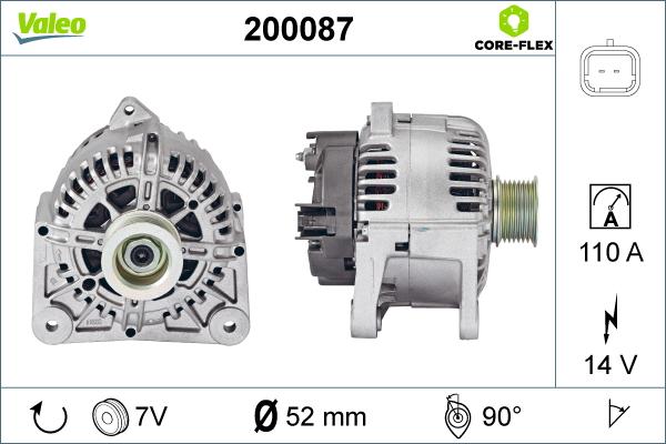 Valeo 200087 - Generator alexcarstop-ersatzteile.com