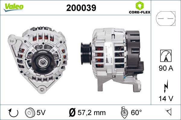 Valeo 200039 - Generator alexcarstop-ersatzteile.com