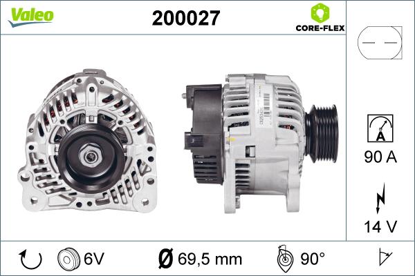 Valeo 200027 - Generator alexcarstop-ersatzteile.com