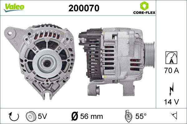 Valeo 200070 - Generator alexcarstop-ersatzteile.com