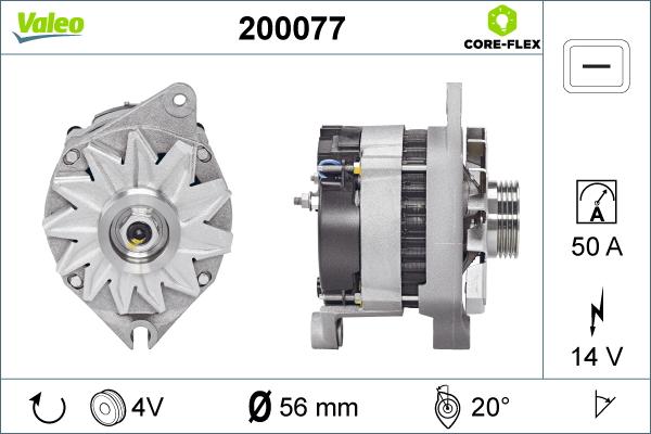 Valeo 200077 - Generator alexcarstop-ersatzteile.com