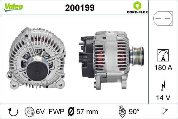 Valeo 200199 - Generator alexcarstop-ersatzteile.com