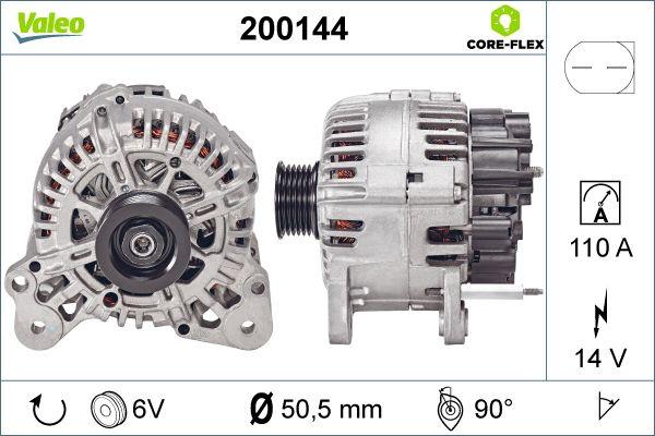 Valeo 200144 - Generator alexcarstop-ersatzteile.com