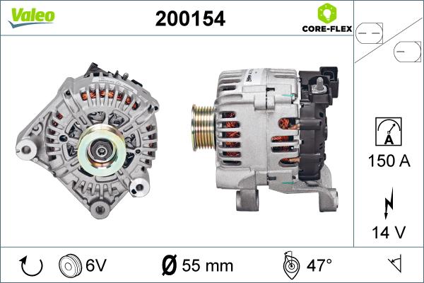 Valeo 200154 - Generator alexcarstop-ersatzteile.com