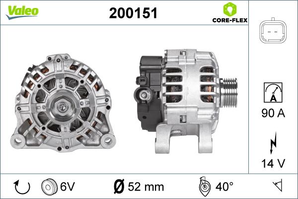 Valeo 200151 - Generator alexcarstop-ersatzteile.com