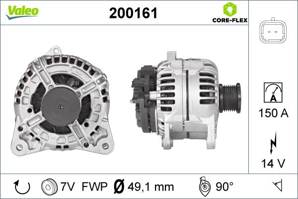 Valeo 200161 - Generator alexcarstop-ersatzteile.com