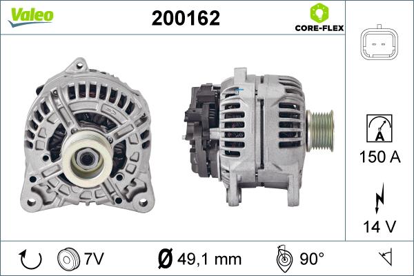 Valeo 200162 - Generator alexcarstop-ersatzteile.com