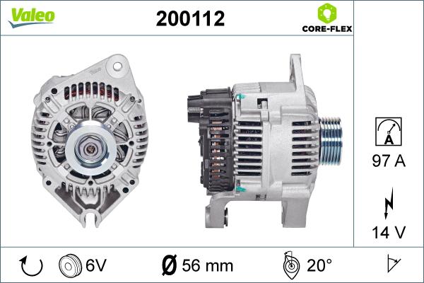 Valeo 200112 - Generator alexcarstop-ersatzteile.com