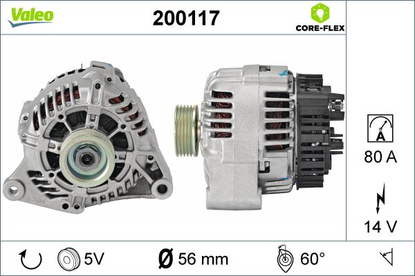 Valeo 200117 - Generator alexcarstop-ersatzteile.com