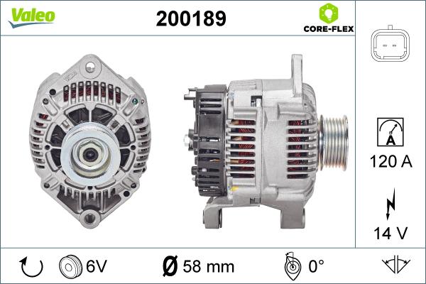 Valeo 200189 - Generator alexcarstop-ersatzteile.com