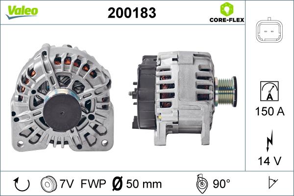 Valeo 200183 - Generator alexcarstop-ersatzteile.com