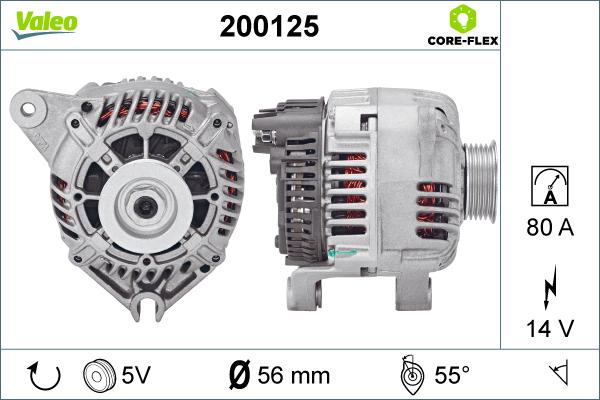 Valeo 200125 - Generator alexcarstop-ersatzteile.com