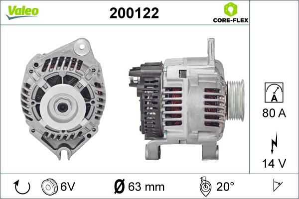 Valeo 200122 - Generator alexcarstop-ersatzteile.com