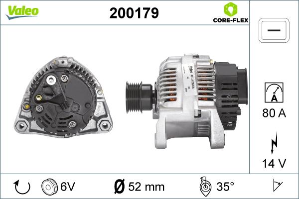 Valeo 200179 - Generator alexcarstop-ersatzteile.com