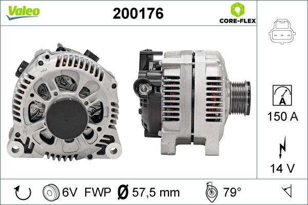 Valeo 200176 - Generator alexcarstop-ersatzteile.com