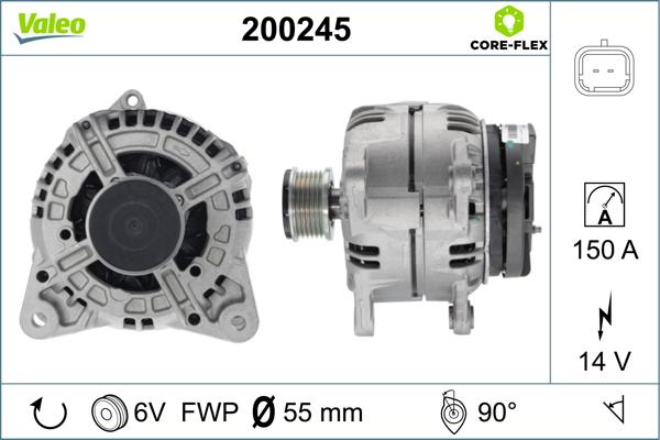 Valeo 200245 - Generator alexcarstop-ersatzteile.com