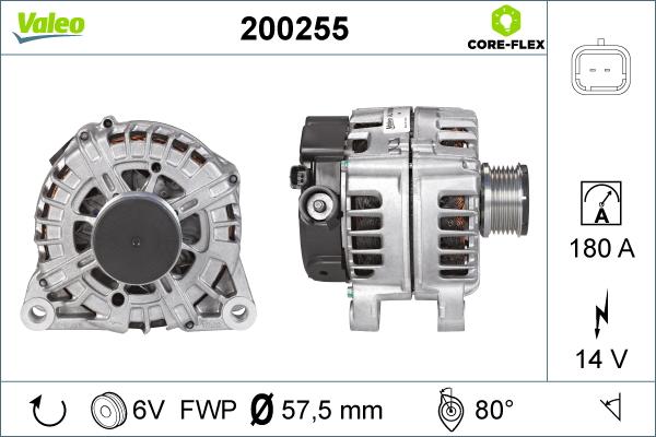 Valeo 200255 - Generator alexcarstop-ersatzteile.com