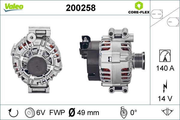 Valeo 200258 - Generator alexcarstop-ersatzteile.com