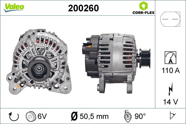 Valeo 200260 - Generator alexcarstop-ersatzteile.com