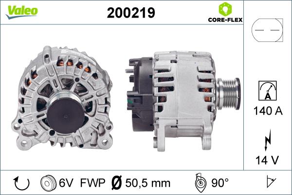 Valeo 200219 - Generator alexcarstop-ersatzteile.com