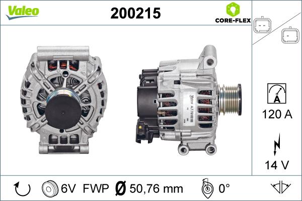 Valeo 200215 - Generator alexcarstop-ersatzteile.com