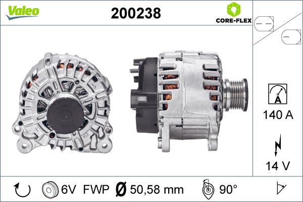 Valeo 200238 - Generator alexcarstop-ersatzteile.com