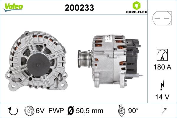 Valeo 200233 - Generator alexcarstop-ersatzteile.com