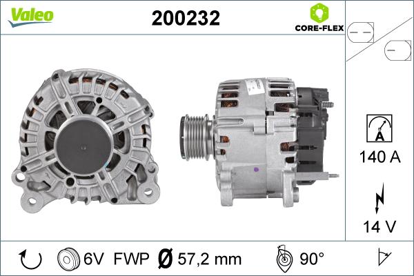 Valeo 200232 - Generator alexcarstop-ersatzteile.com