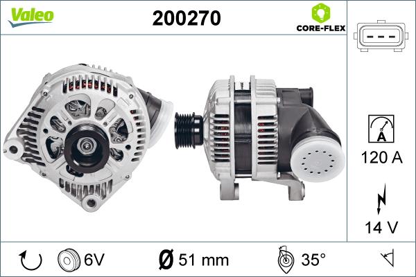 Valeo 200270 - Generator alexcarstop-ersatzteile.com