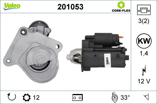 Valeo 201053 - Starter alexcarstop-ersatzteile.com