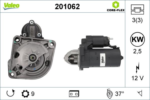 Valeo 201062 - Starter alexcarstop-ersatzteile.com