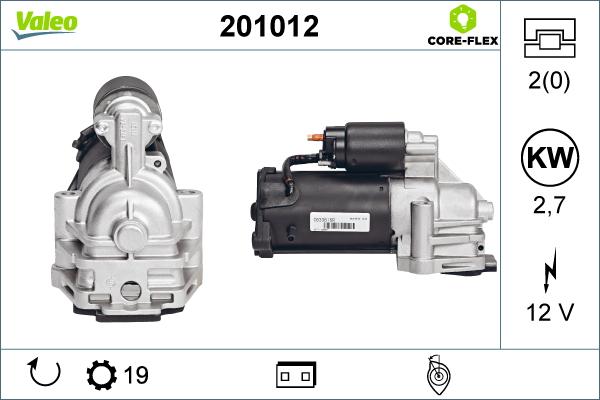 Valeo 201012 - Starter alexcarstop-ersatzteile.com