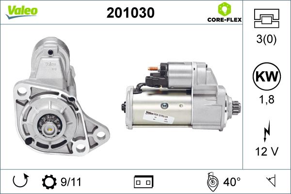 Valeo 201030 - Starter alexcarstop-ersatzteile.com